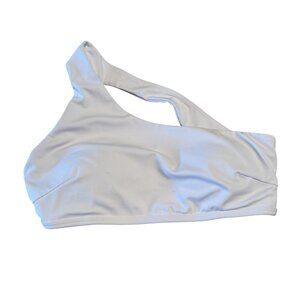 Cleo Harper Tatiana White One Shoulder Bralet Sports Bra Women's Size Small S